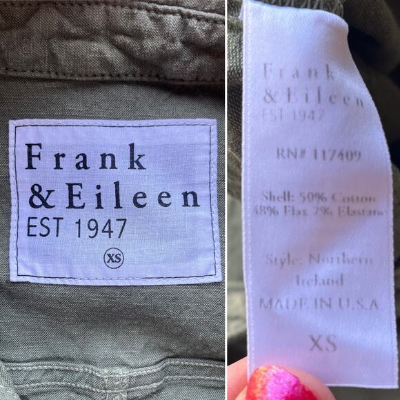 Frank and Eileen Jumpsuit NORTHERN IRELAND Green Army Playsuit Romper Size XS - Picture 3 of 7